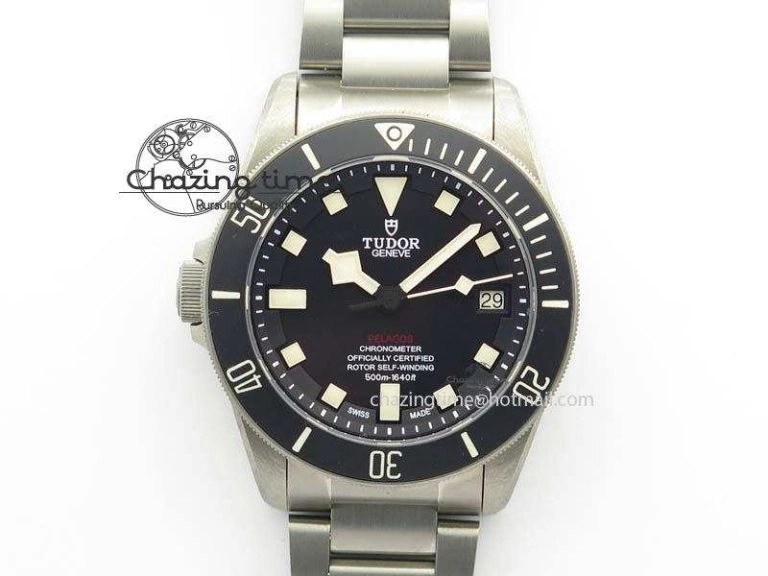 Upgraded GranTour Chronograph SS Black Dial On SS Bracelet A 9789