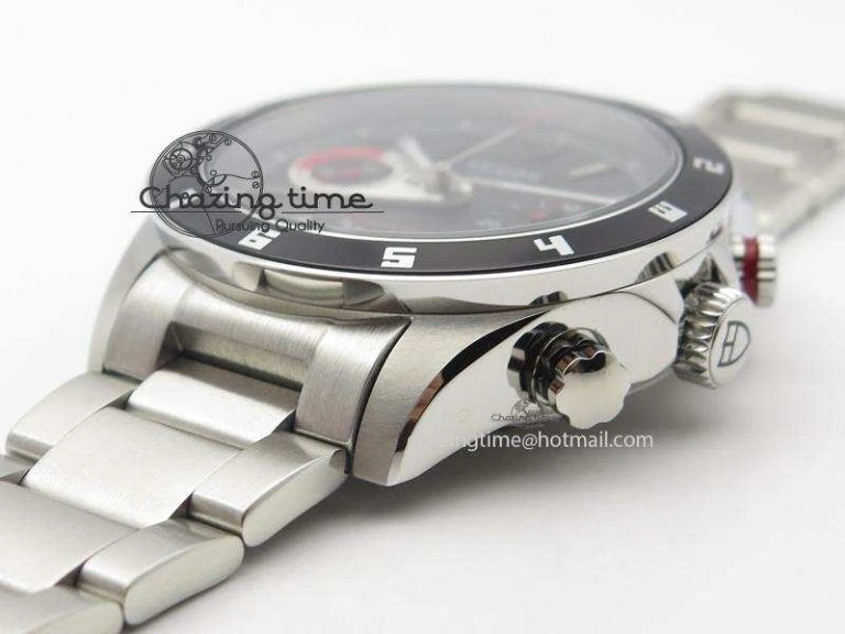 TopPick GranTour Flyback SS Black Dial On SS Bracelet A 9794
