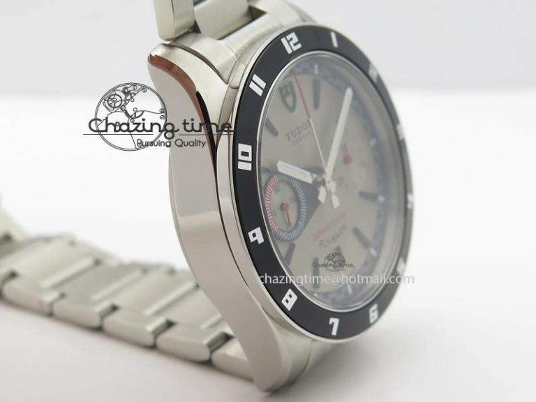 GranTour Flyback SS Grey Dial On SS Bracelet A GoAnywhere 9795
