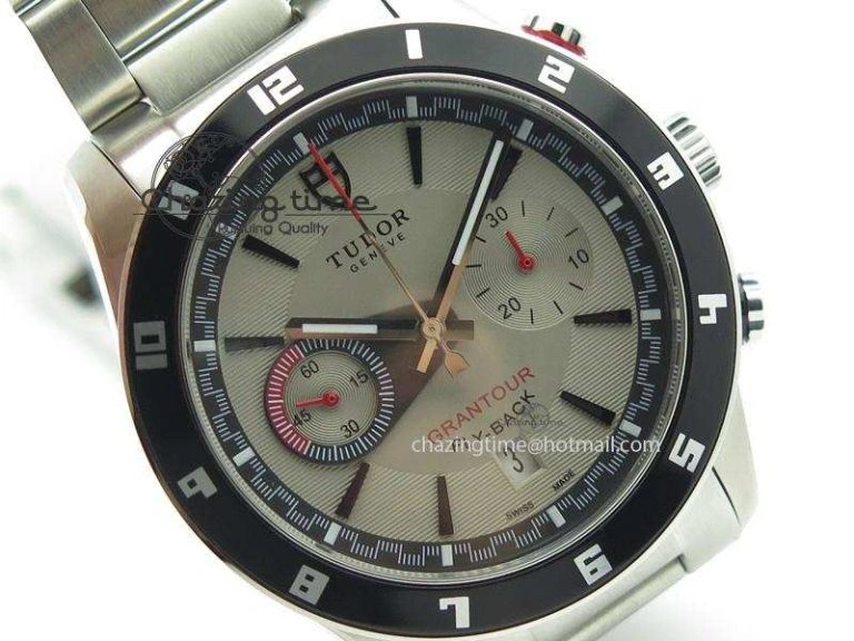 GranTour Flyback SS Grey Dial On SS Bracelet A GoAnywhere 9795