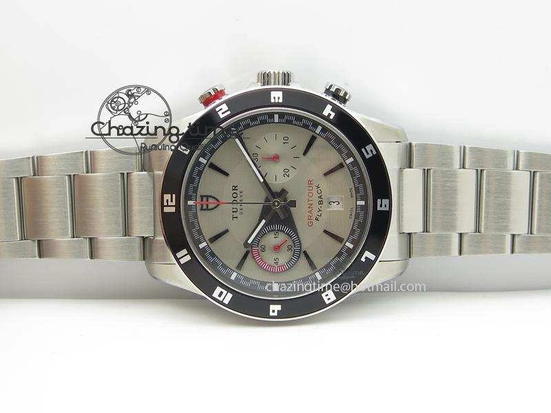 GranTour Flyback SS Grey Dial On SS Bracelet A GoAnywhere 9795