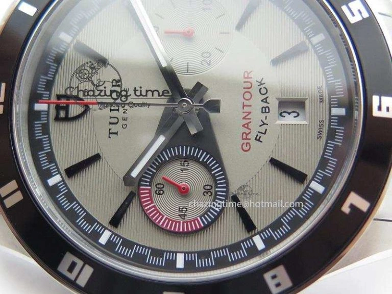 GranTour Flyback SS Grey Dial On SS Bracelet A GoAnywhere 9795