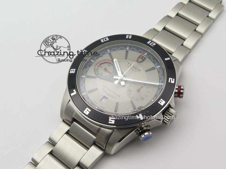 GranTour Flyback SS Grey Dial On SS Bracelet A GoAnywhere 9795