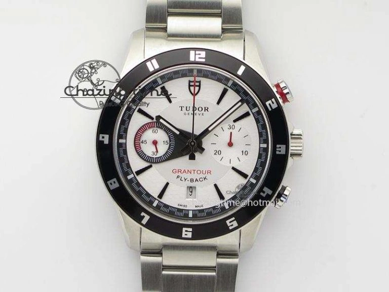 GranTour Flyback SS White Dial On SS Bracelet A SunProtective 9792
