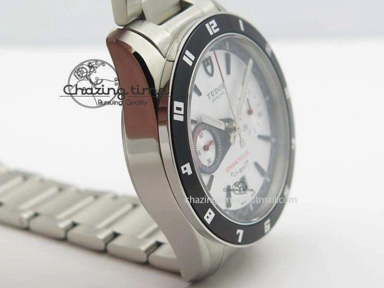 GranTour Flyback SS White Dial On SS Bracelet A SunProtective 9792