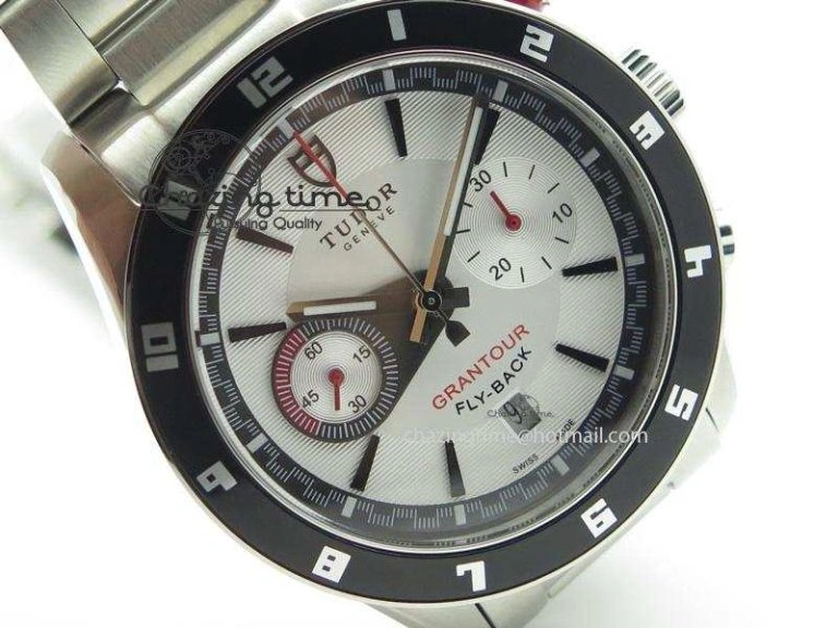 GranTour Flyback SS White Dial On SS Bracelet A SunProtective 9792