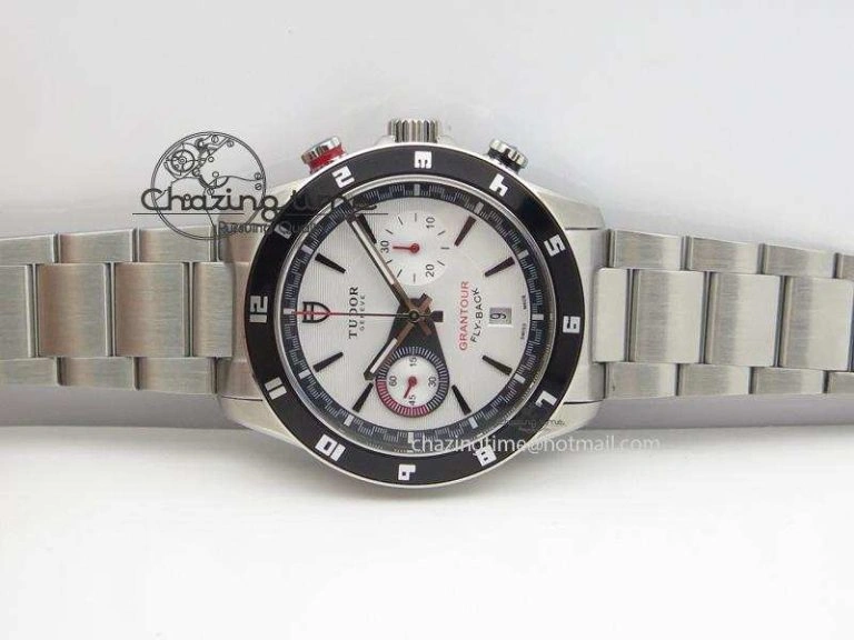 GranTour Flyback SS White Dial On SS Bracelet A SunProtective 9792
