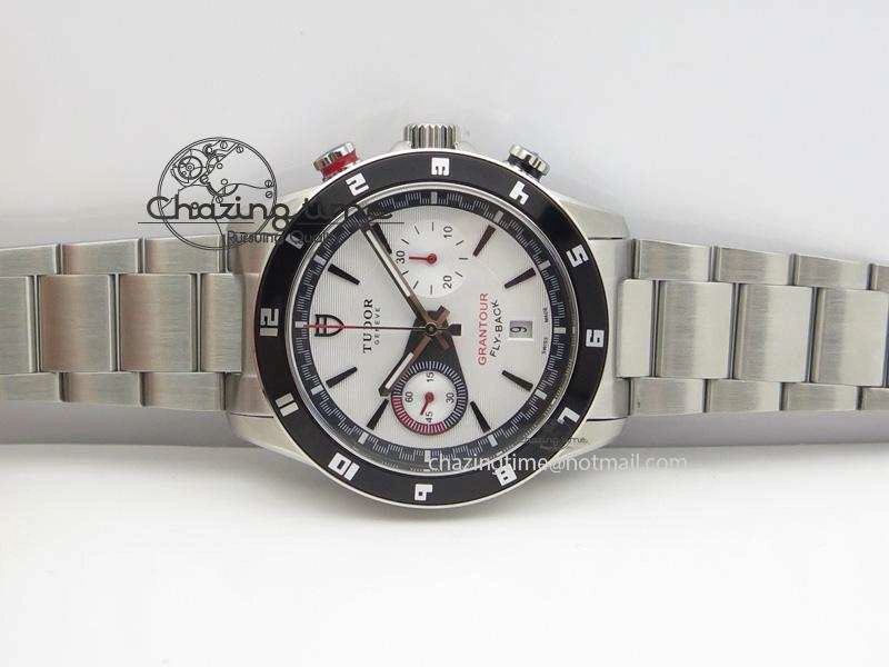 GranTour Flyback SS White Dial On SS Bracelet A SunProtective 9792