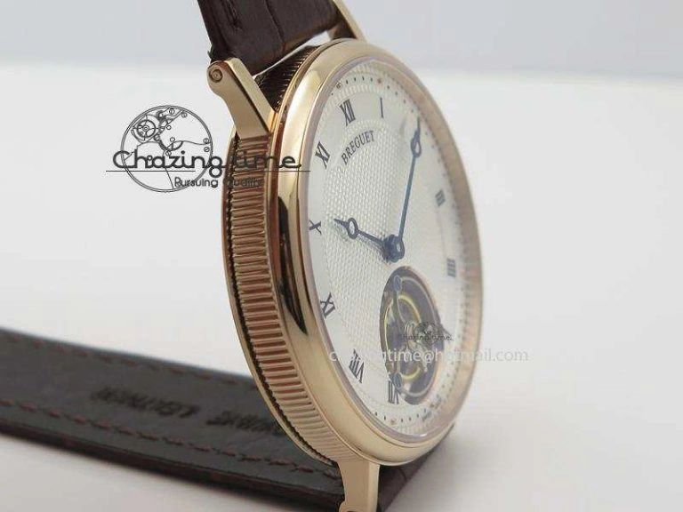 SoftTouch Grand Complication Tourbillon RG AXF White Dial On Brown Leather Strap 5372