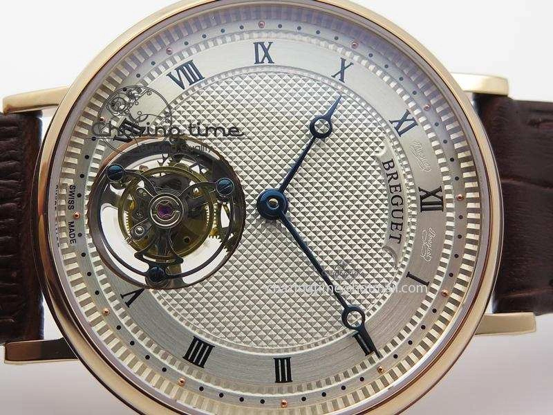 SoftTouch Grand Complication Tourbillon RG AXF White Dial On Brown Leather Strap 5372