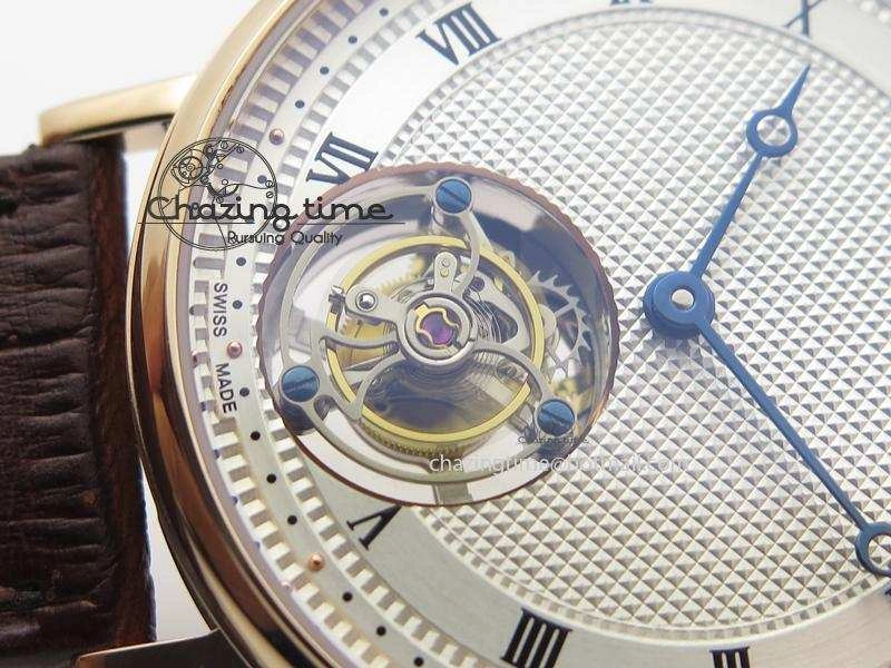 SoftTouch Grand Complication Tourbillon RG AXF White Dial On Brown Leather Strap 5372