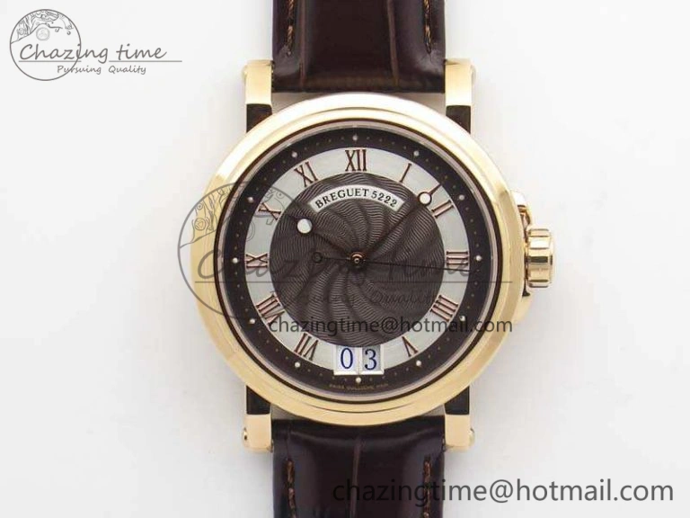 SoftTouch Grand Complication Tourbillon RG AXF White Dial On Brown Leather Strap 5372