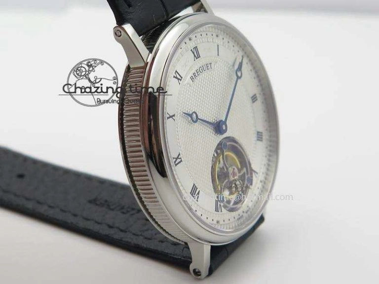 Versatile Grand Complication Tourbillon SS AXF White Dial On Black Leather Strap 5374