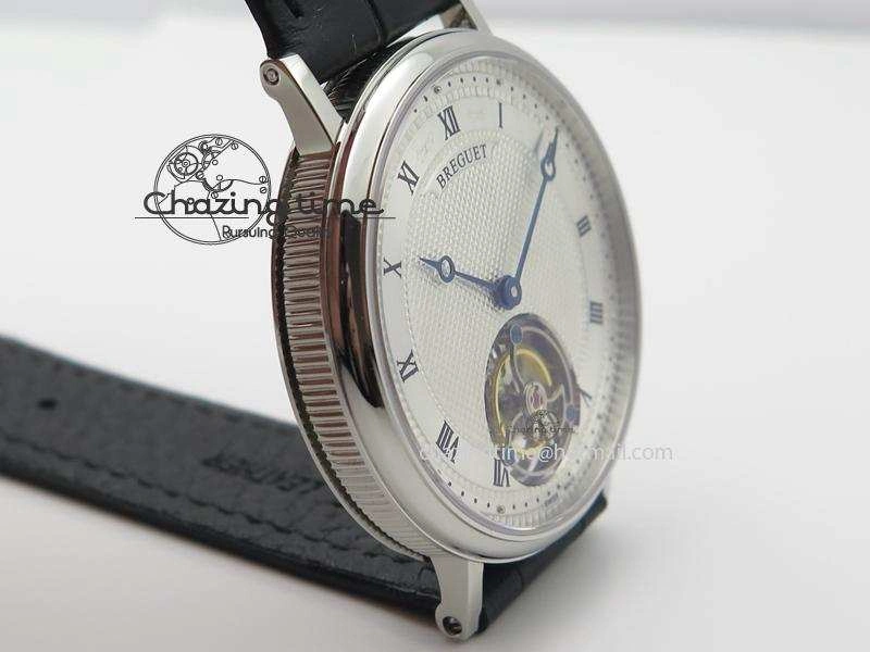 Versatile Grand Complication Tourbillon SS AXF White Dial On Black Leather Strap 5374