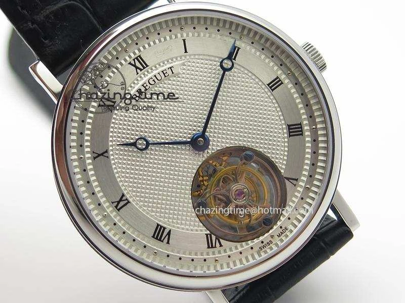 Versatile Grand Complication Tourbillon SS AXF White Dial On Black Leather Strap 5374