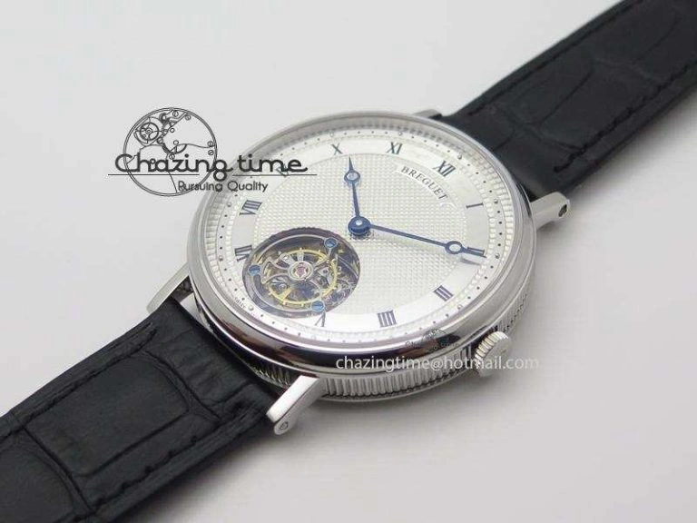 Versatile Grand Complication Tourbillon SS AXF White Dial On Black Leather Strap 5374