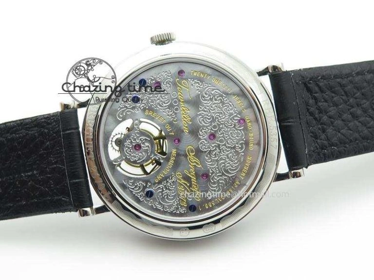Versatile Grand Complication Tourbillon SS AXF White Dial On Black Leather Strap 5374
