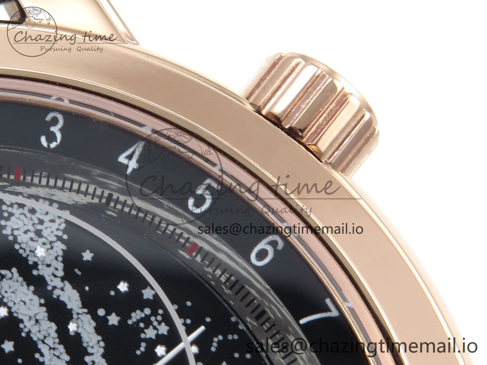 Grand Complications 6102G Moon RG YLF Black Dial on Black Leather Strap A Reliable 8650