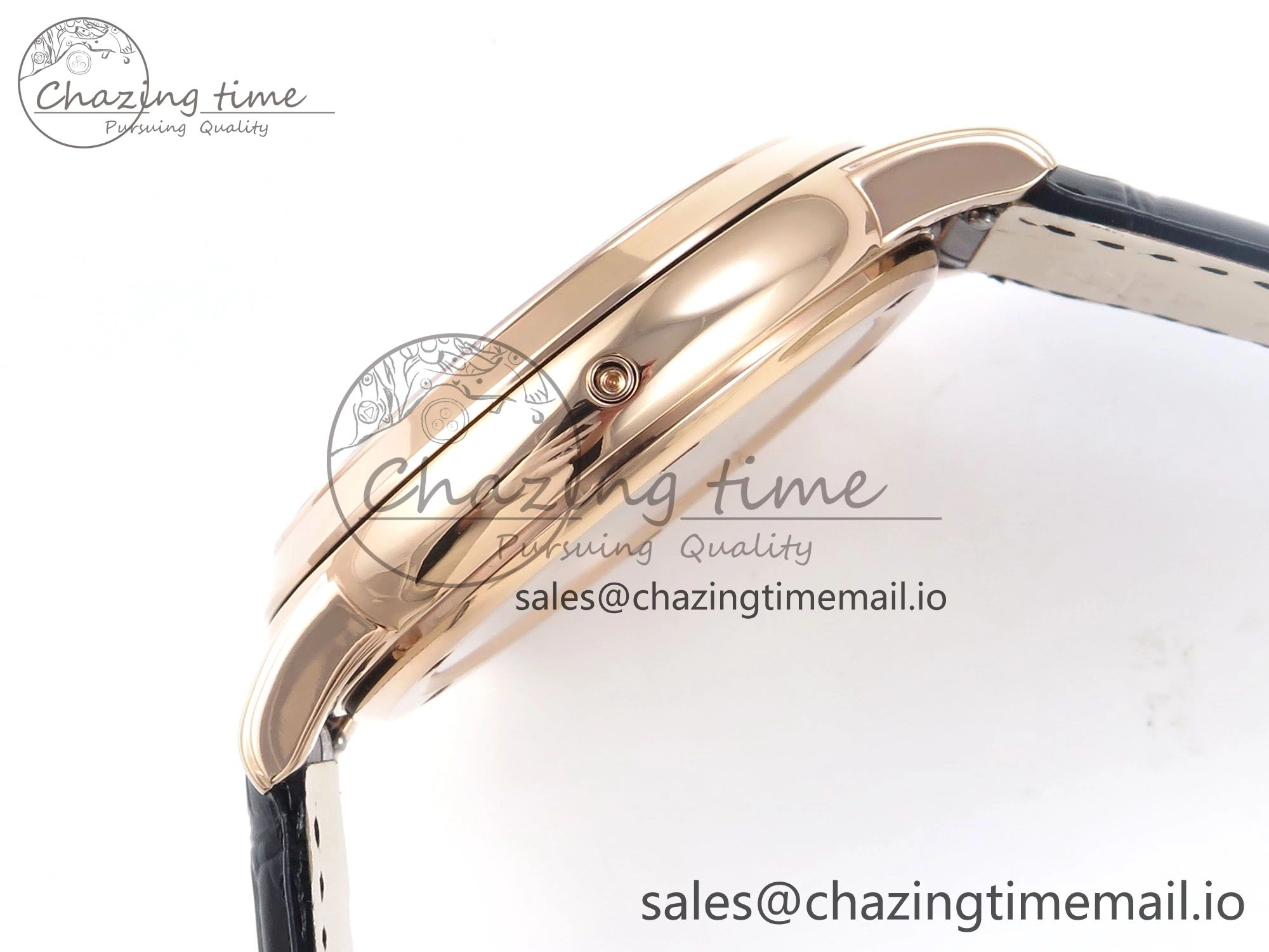 Grand Complications 6102G Moon RG YLF Black Dial on Black Leather Strap A Reliable 8650