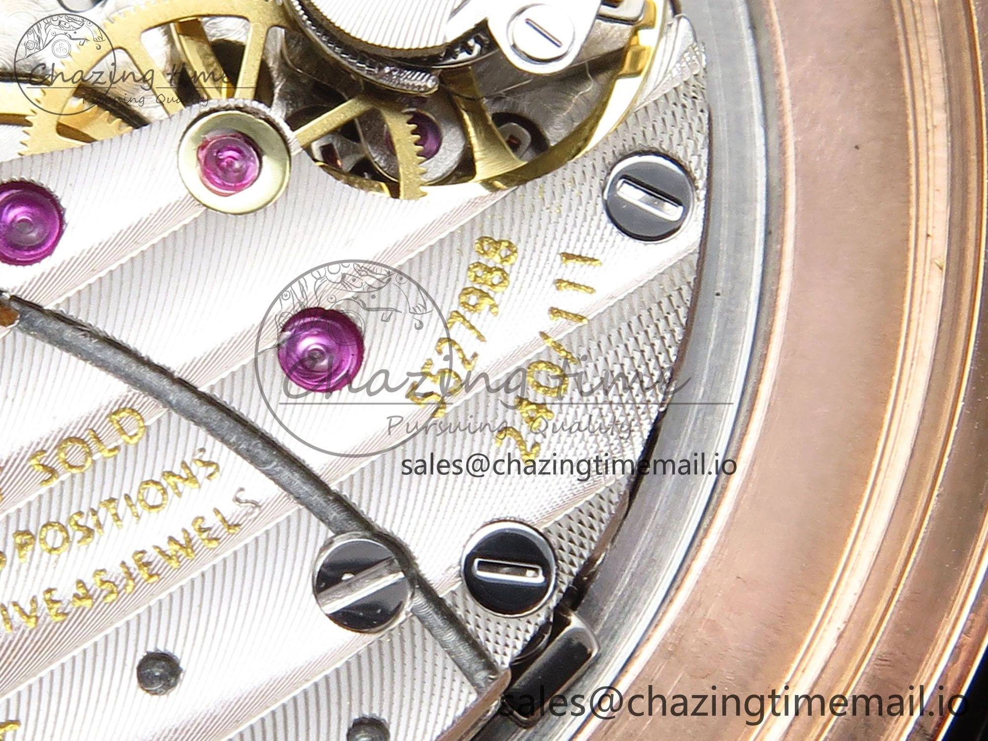 Grand Complications 6102G Moon RG YLF Black Dial on Black Leather Strap A Reliable 8650