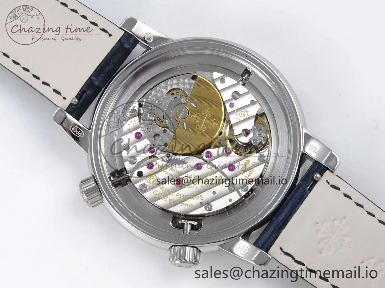 Grand Complications 6102G Moon SS YLF Blue Dial on Blue Leather Strap A Lightweight 8649
