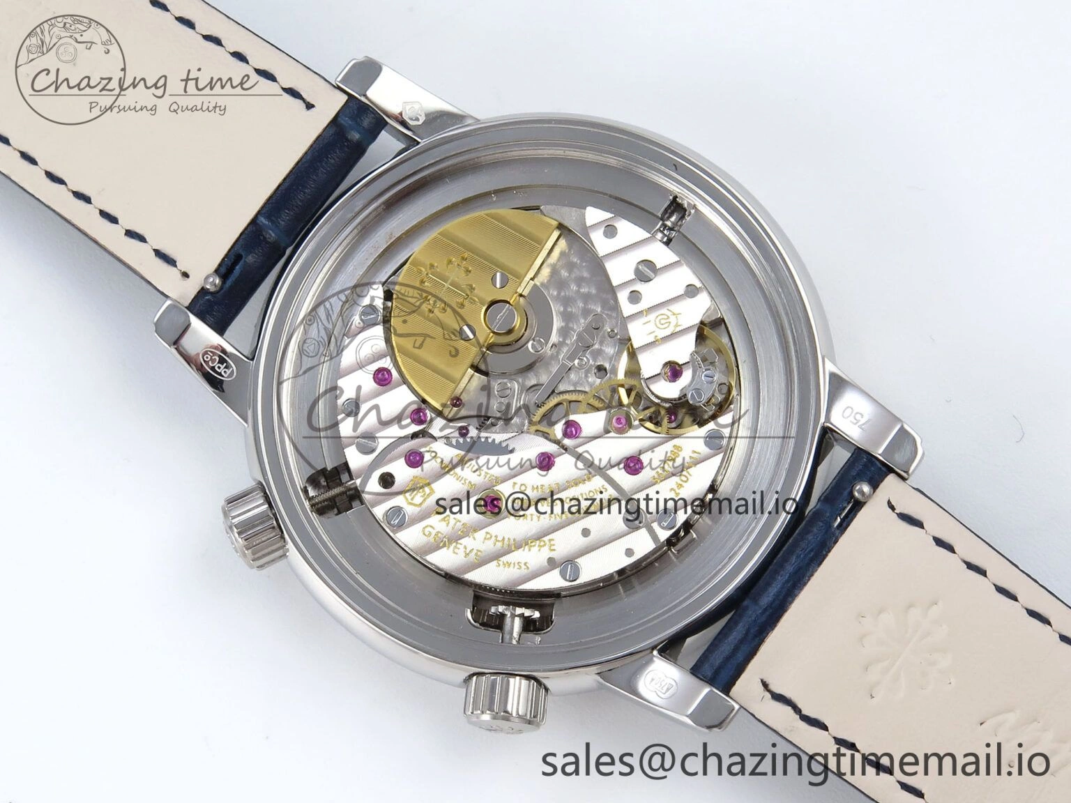 Grand Complications 6102G Moon SS YLF Blue Dial on Blue Leather Strap A Lightweight 8649