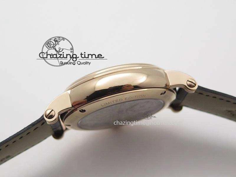 HighQuality Grand Complications AXF Best Edition RG White Dial Moonphase (Left) On Black Leather Strap 9093
