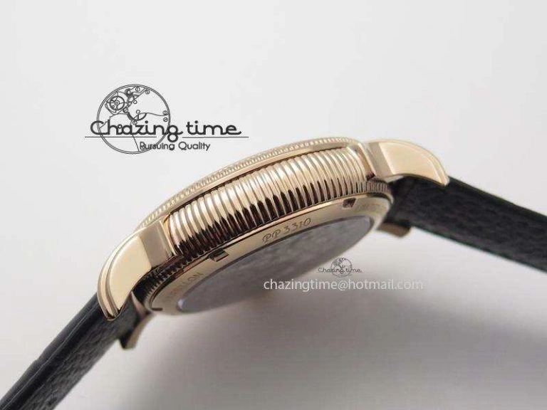 Stylish Grand Complications AXF Best Edition RG White Dial On Black Leather Strap 9095