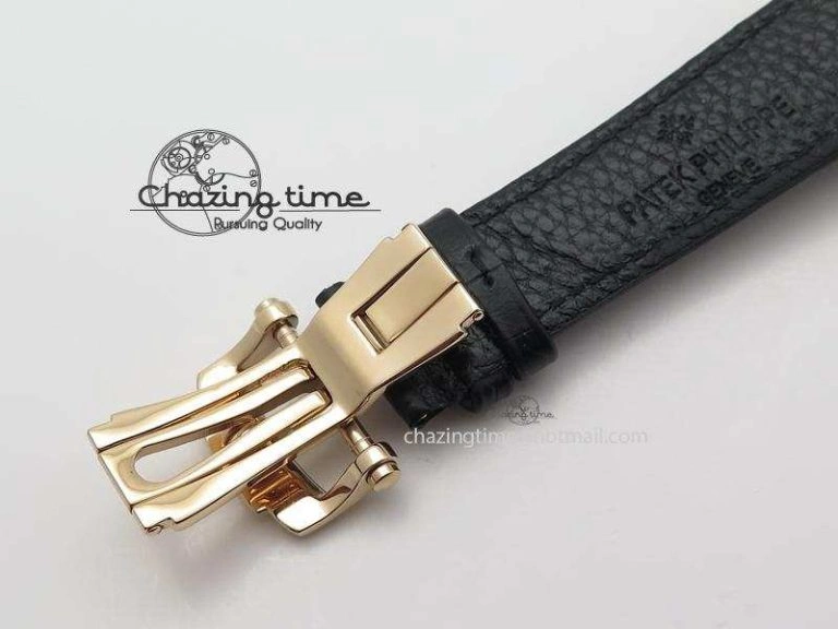 Stylish Grand Complications AXF Best Edition RG White Dial On Black Leather Strap 9095