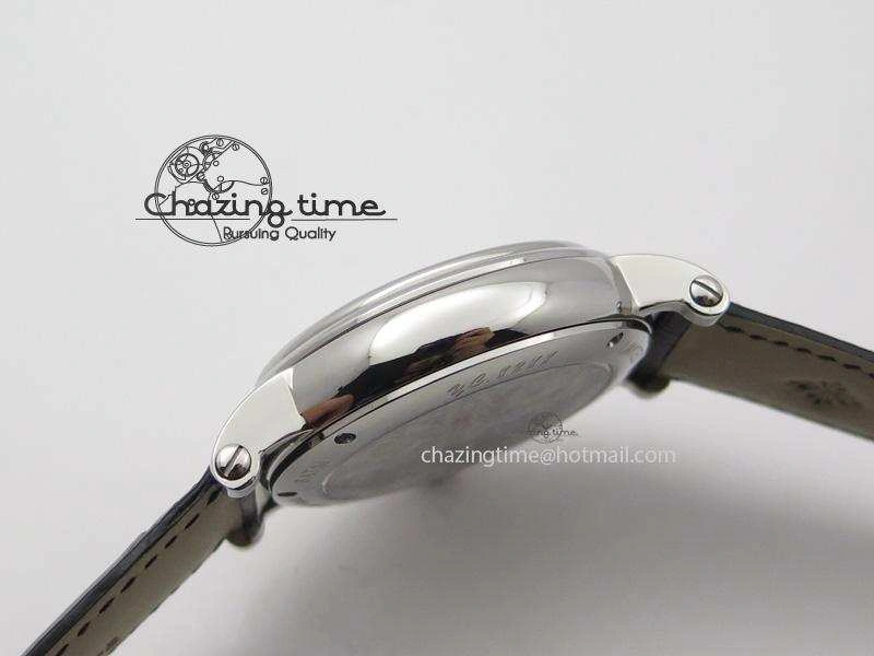 Versatile Grand Complications AXF Best Edition SS White Dial Moonphase (Left) On Black Leather Strap 9094