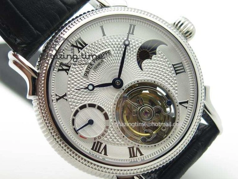 Grand Complications AXF Best Edition SS White Dial On Black Leather Strap TechFriendly 9104