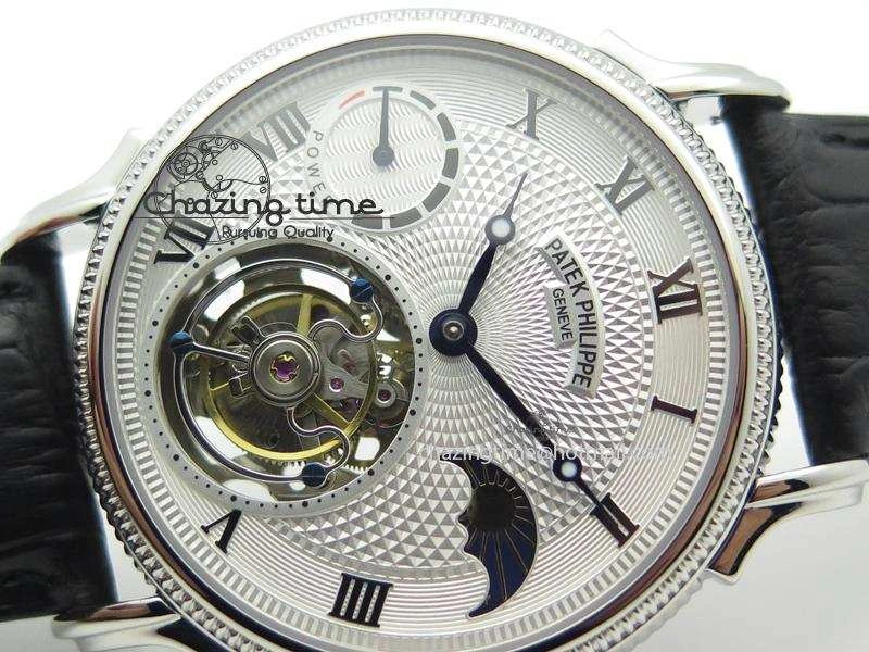 Grand Complications AXF Best Edition SS White Dial On Black Leather Strap TechFriendly 9104