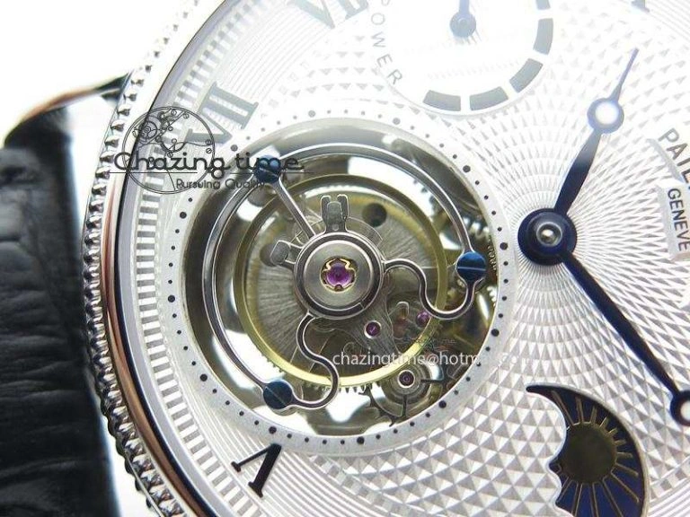 Grand Complications AXF Best Edition SS White Dial On Black Leather Strap TechFriendly 9104