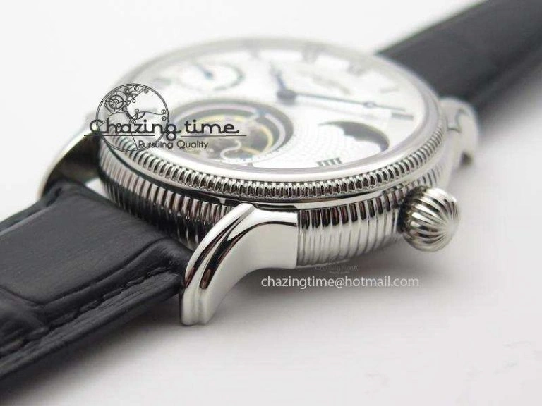 Grand Complications AXF Best Edition SS White Dial On Black Leather Strap TechFriendly 9104
