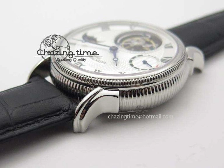 Grand Complications AXF Best Edition SS White Dial On Black Leather Strap TechFriendly 9104