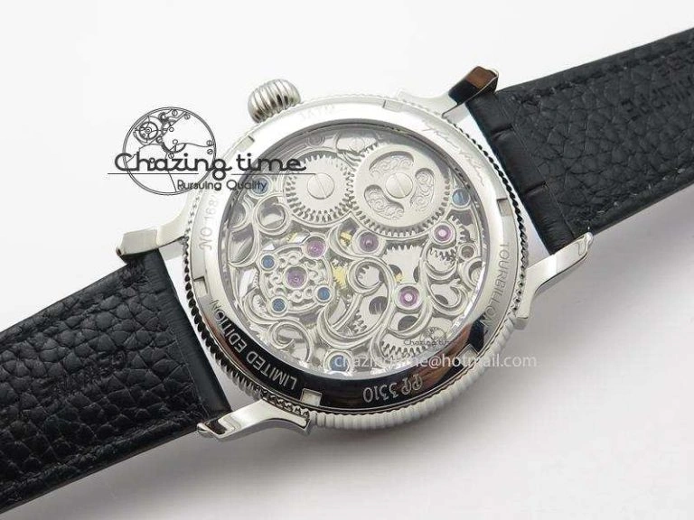 Grand Complications AXF Best Edition SS White Dial On Black Leather Strap TechFriendly 9104