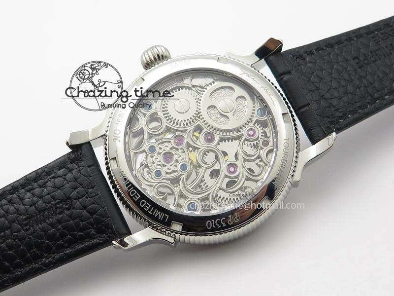 Grand Complications AXF Best Edition SS White Dial On Black Leather Strap TechFriendly 9104