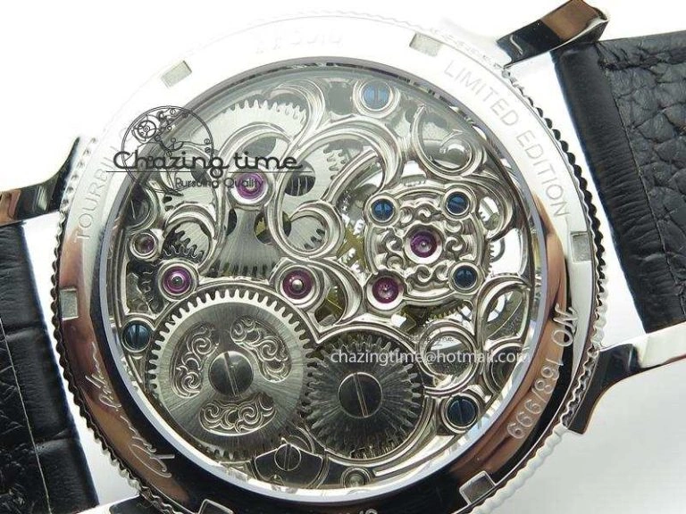 Grand Complications AXF Best Edition SS White Dial On Black Leather Strap TechFriendly 9104