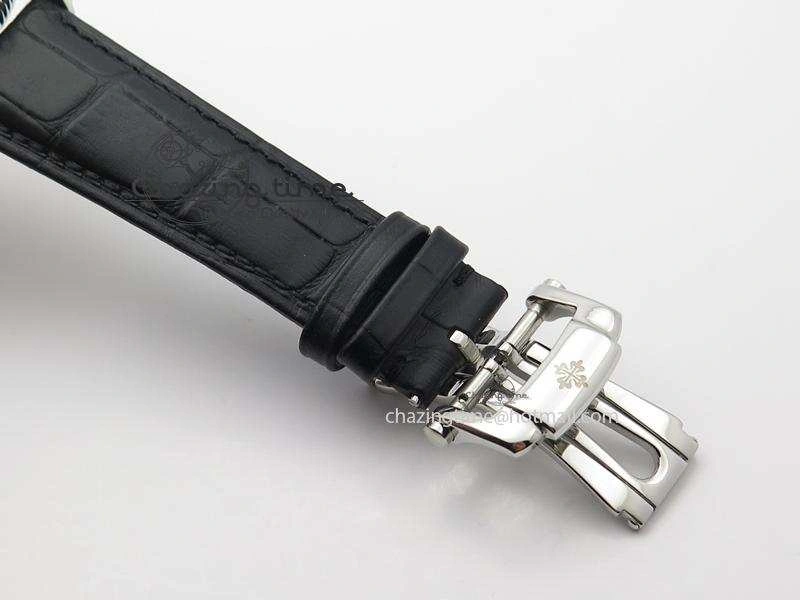 Grand Complications AXF Best Edition SS White Dial On Black Leather Strap TechFriendly 9104