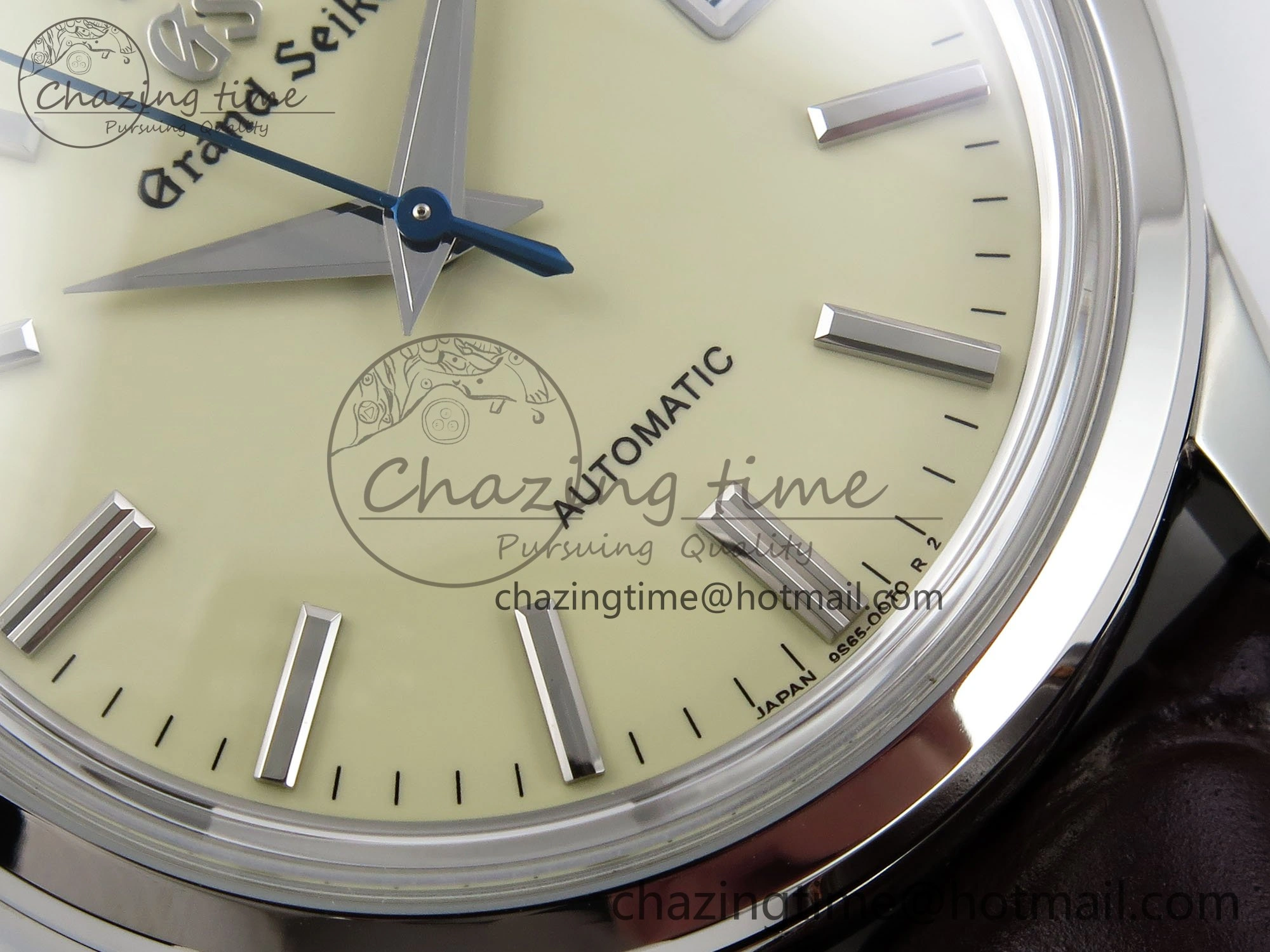 Grand Seiko Elegance Automatic SS GSF 1:1 Best Edition Cream Dial on Brown Leather Strap NH FastDry 6665