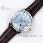 Grand Seiko Elegance GMT SS GSF 1:1 Best Edition Cream Dial on Brown Leather Strap NH WrinkleFree 6666