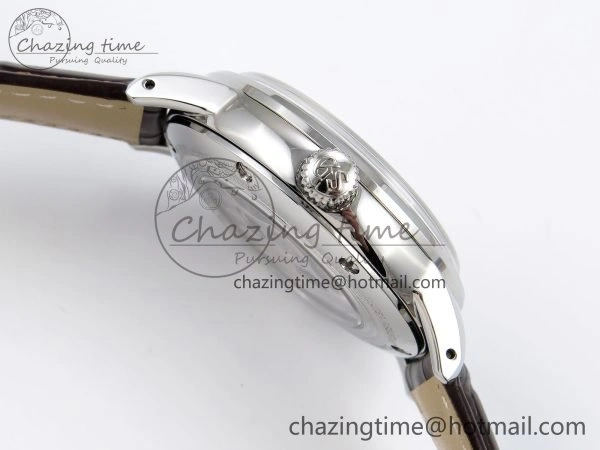 Grand Seiko Elegance GMT SS GSF 1:1 Best Edition Cream Dial on Brown Leather Strap NH WrinkleFree 6666