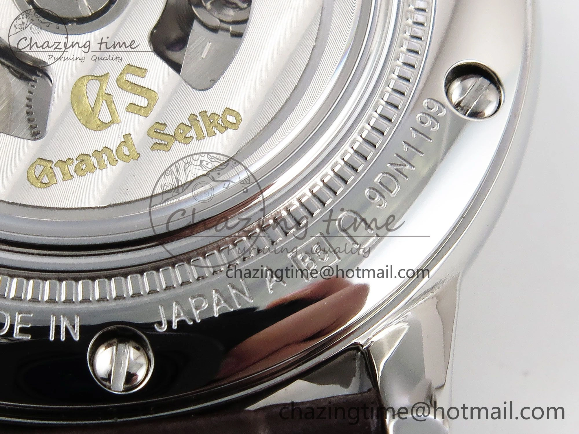 Attractive Grand Seiko Elegance GMT SS GSF 1:1 Best Edition Ice Blue Dial on Brown Leather Strap NH 6661