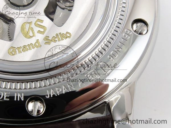 Packable Grand Seiko Elegance GMT SS GSF 1:1 Best Edition Red Dial on Brown Leather Strap NH 6660