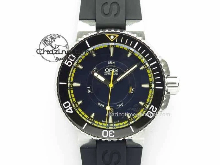 Stretchable Great Barrier Reef Limited Edition II SS Black Dial On Black Rubber Strap A 8293