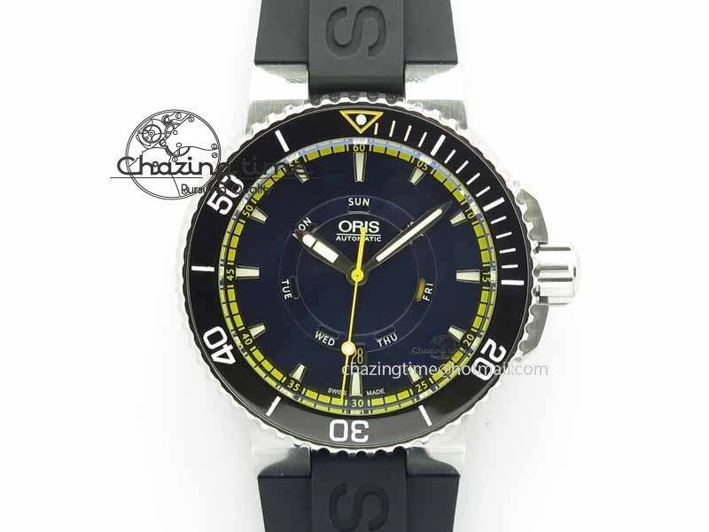 Stretchable Great Barrier Reef Limited Edition II SS Black Dial On Black Rubber Strap A 8293