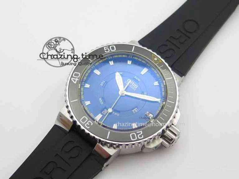 Stretchable Great Barrier Reef Limited Edition II SS Black Dial On Black Rubber Strap A 8293