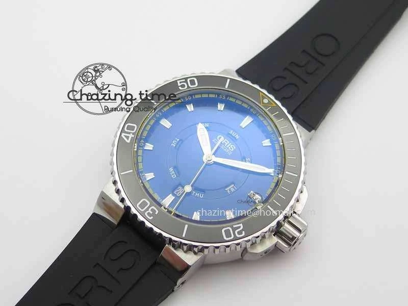 Stretchable Great Barrier Reef Limited Edition II SS Black Dial On Black Rubber Strap A 8293