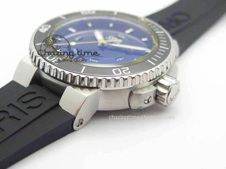 Stretchable Great Barrier Reef Limited Edition II SS Black Dial On Black Rubber Strap A 8293