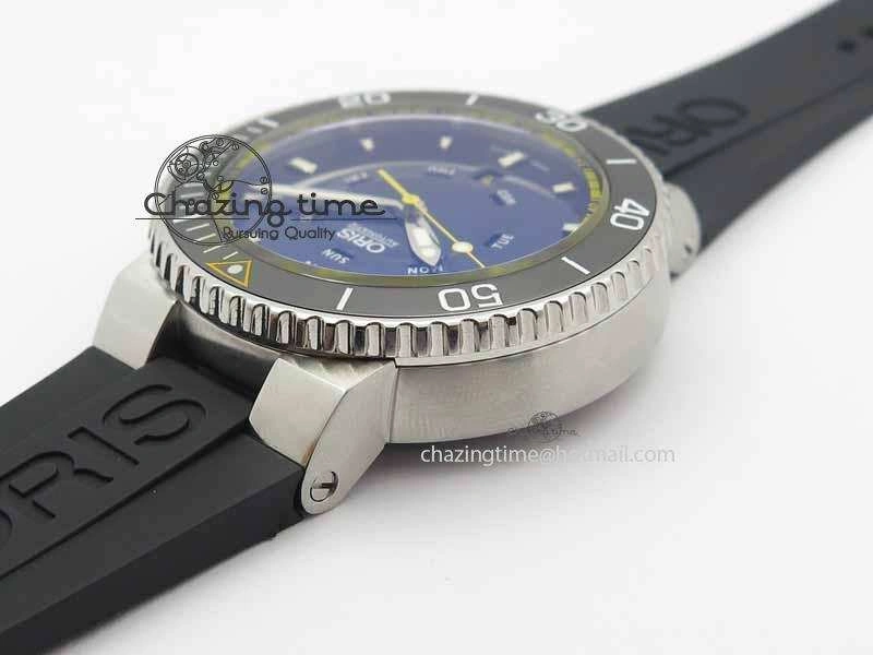 Stretchable Great Barrier Reef Limited Edition II SS Black Dial On Black Rubber Strap A 8293